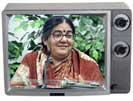Vandana Shiva in tv frame