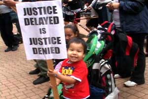 Young activist at 29 June rally