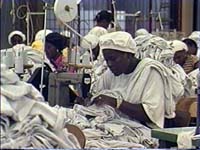 Haitian garment worker