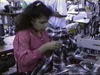 15 year old Honduran girl sewing for the Gap