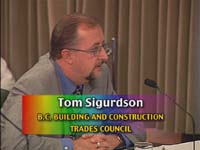 Tom Sigurdson,  Building and Construction Trades Council